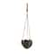 Hello Honey® 6" Multicolor Hanging Stoneware Cactus Shaped Planter with Rope